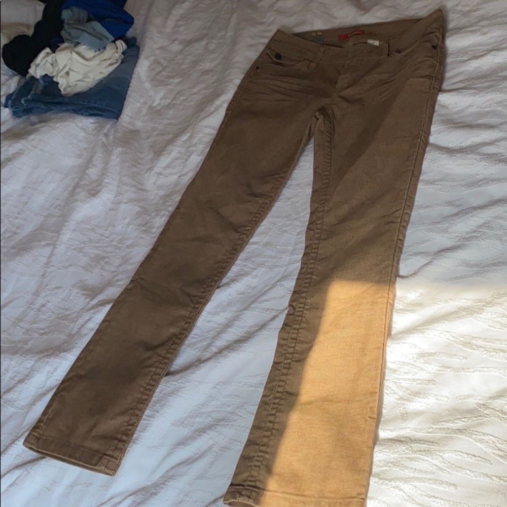Dark tan jeans